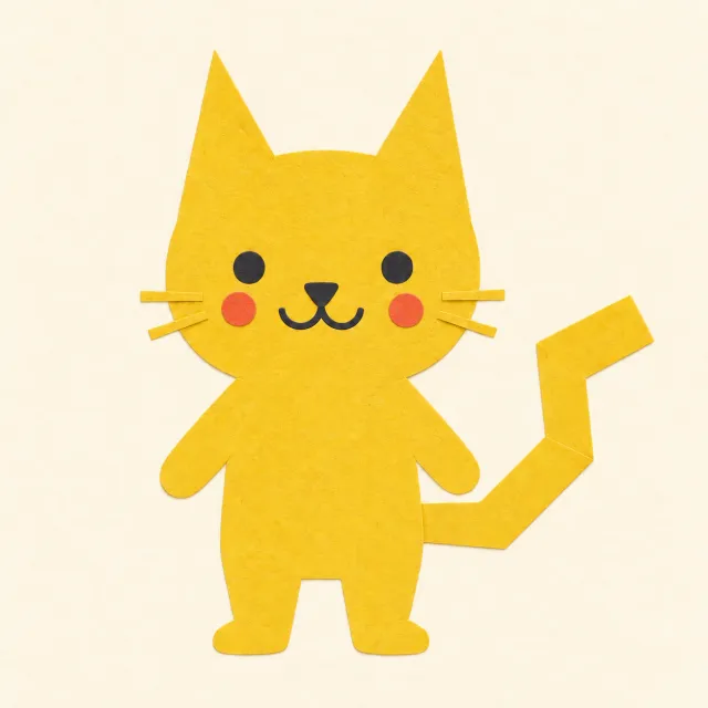 Gezeichneter Pikachu von hinten, der Blitzschwanz vollständig gelb mit braunem Ansatz.