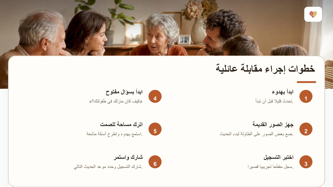خطوات بسيطة لإجراء مقابلة عائلية